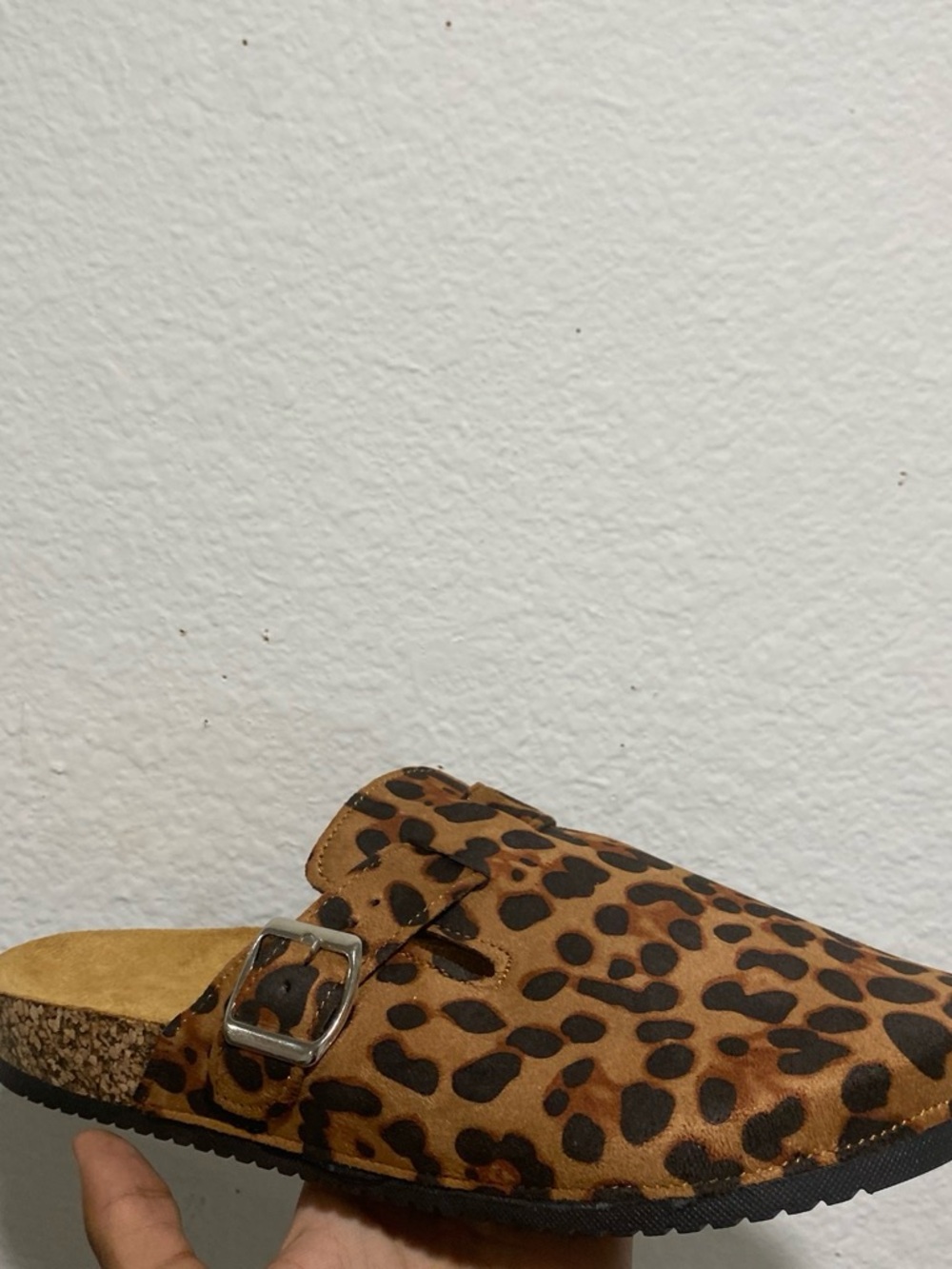 BRAND NEW! Leopard Print Suede Slip-On Mule Loafers in Brown and Black 9-9.5